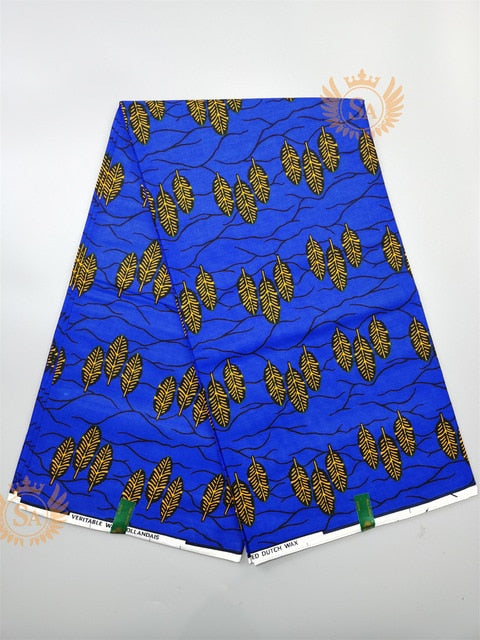 Veritable Real Wax Print Fabric Dutch Hollandais Pagne Africa Dress 100% Cotton - Azahshopping