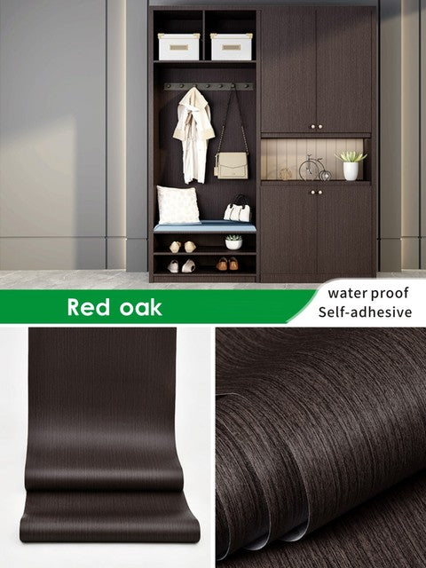 Waterproof Self Adhesive Pvc Wallpaper Roll Furniture Cabinets Vinyl Home Decor - Wallpapers
