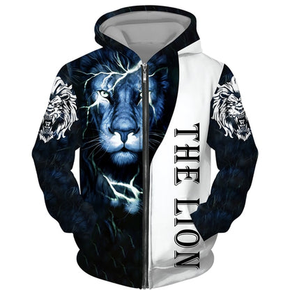 The Lion King 3d Print Men Zipper Hoodie