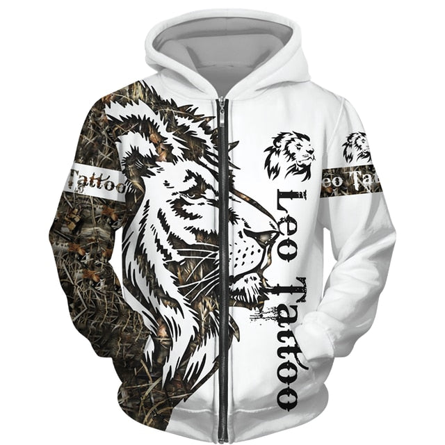 The Lion King 3d Print Men Zipper Hoodie