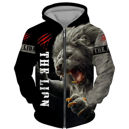 The Lion King 3d Print Men Zipper Hoodie