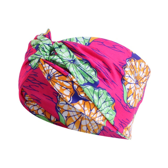 African Print Stretch Bandana Head Wrap