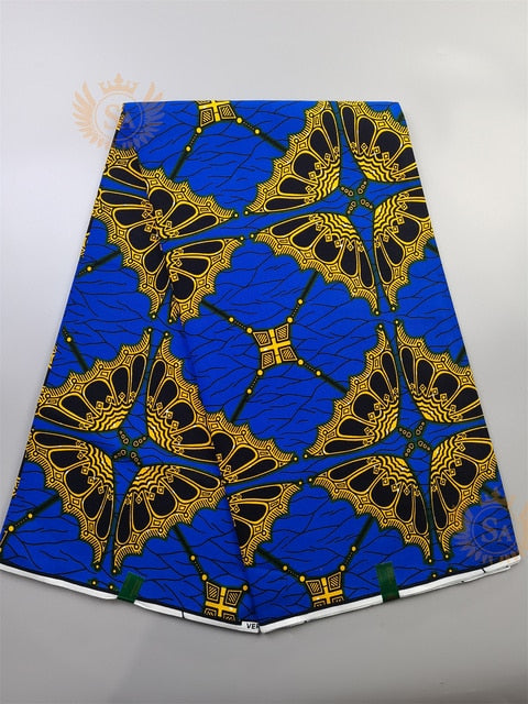 Veritable Real Wax Print Fabric Dutch Hollandais Pagne Africa Dress 100% Cotton - Azahshopping