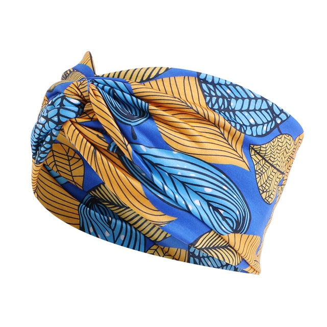 African Print Stretch Bandana Head Wrap