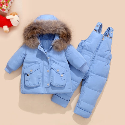 Warm Down Jacket Winter Children Clothing Set Baby Boy