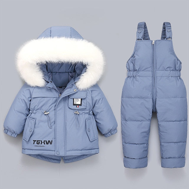 Winter Down Jacket Jumpsuit Baby Boy Sets