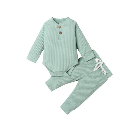 Newborn Winter Baby Girl Long Sleeve Romper Pants Sets