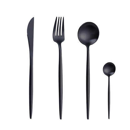 Gold Cutlery Set Forks Spoons Knives Tableware Steel Cutlery Set Stainless Steel