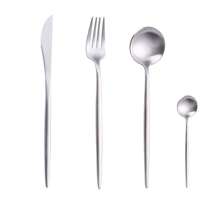 Gold Cutlery Set Forks Spoons Knives Tableware Steel Cutlery Set Stainless Steel