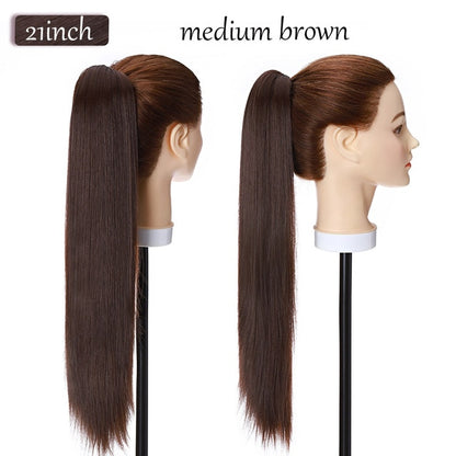 Synthetic 12-26inch Claw Clip On Ponytail Hair Extension