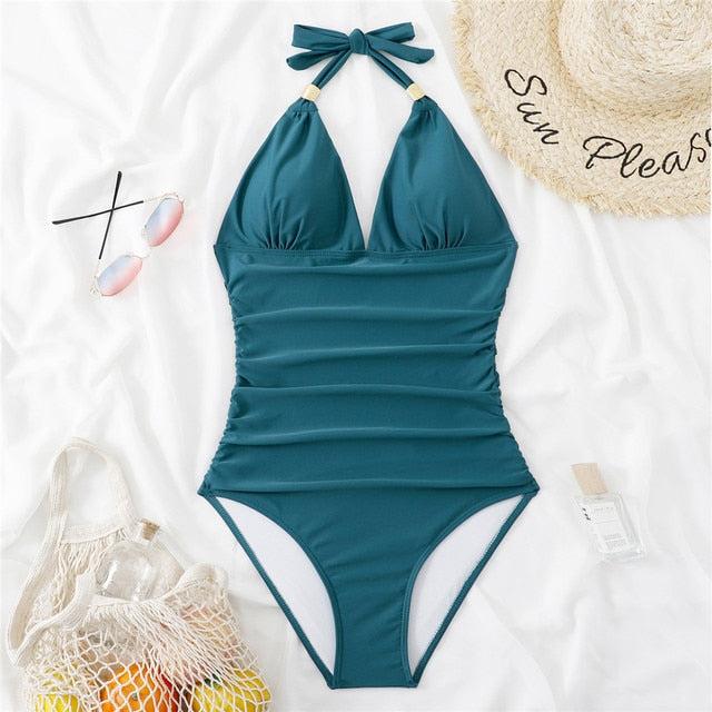 Backless Bodysuit Push Up Monokini - One piece