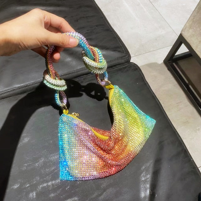 Shining Rhinestones Evening Clutch Bag
