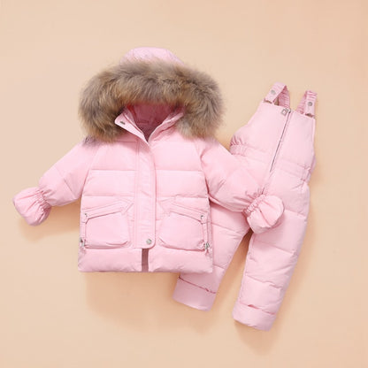 Winter Down Jacket Jumpsuit Baby Boy Sets