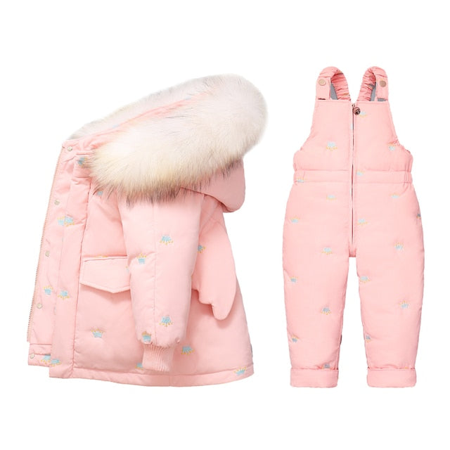 Winter Down Jacket Jumpsuit Baby Boy Sets