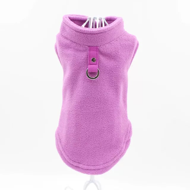 Solid Fleece Cat Clothes Winter Sphinx Cat Vest Harness