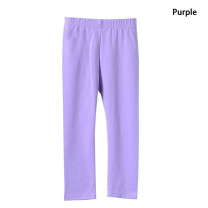 Soft Elastic Modal Cotton Kids Leggings Candy Color