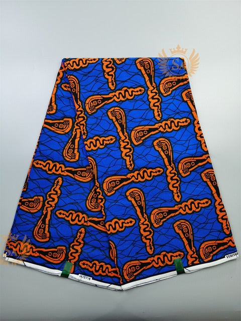 Veritable Real Wax Print Fabric Dutch Hollandais Pagne Africa Dress 100% Cotton - Azahshopping