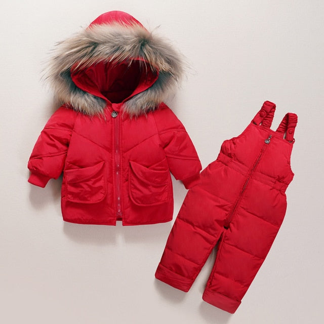 Warm Down Jacket Winter Children Clothing Set Baby Boy