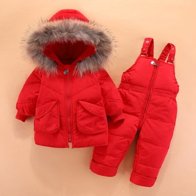 Winter Down Jacket Jumpsuit Baby Boy Sets