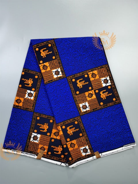 Veritable Real Wax Print Fabric Dutch Hollandais Pagne Africa Dress 100% Cotton - Azahshopping