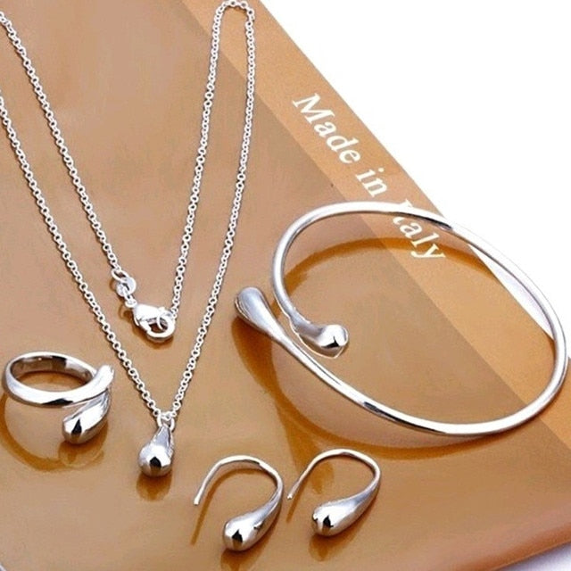 Fashion Water Drop Necklace 4pcs/set For Women