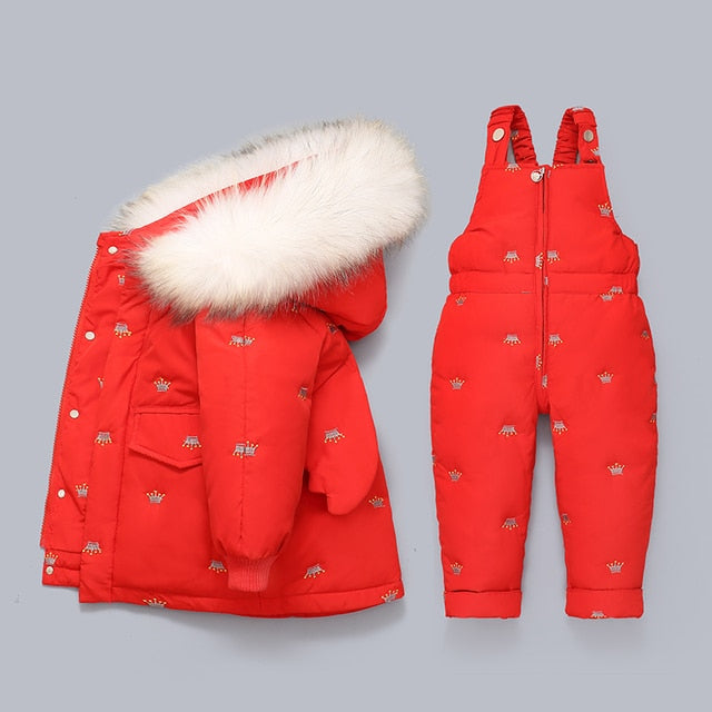 Winter Down Jacket Jumpsuit Baby Boy Sets