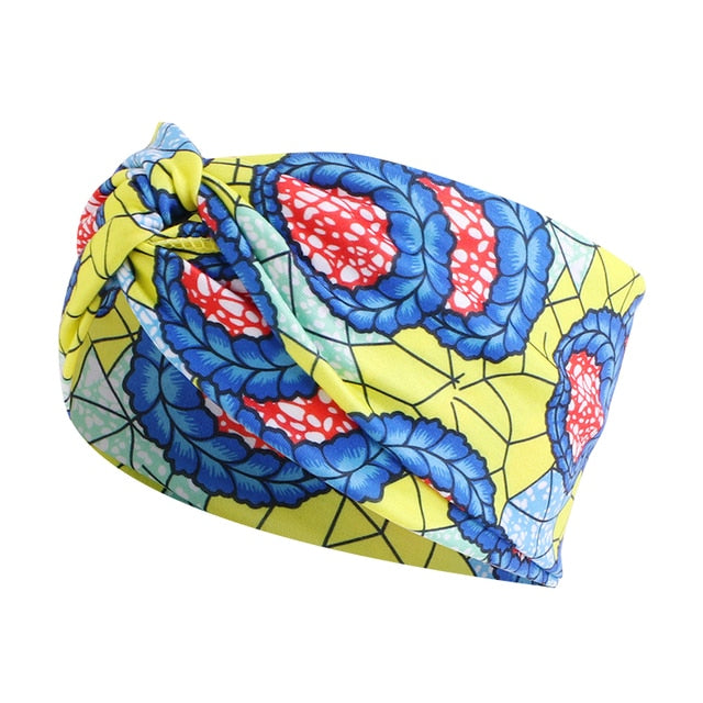 African Print Stretch Bandana Head Wrap